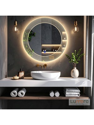PremiumPort Modern LED Lazer Aydınlatmalı Dokunmatik Banyo ve Lavabo Aynası