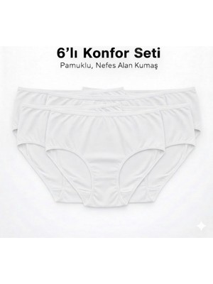 Woan 6’lı Bayan Külot Seti Pamuklu Nefes Alan Kumaş