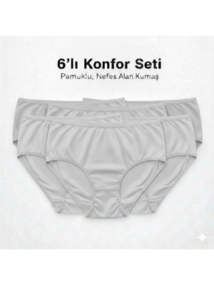 Woan 6’lı Bayan Külot Seti Pamuklu Nefes Alan Kumaş