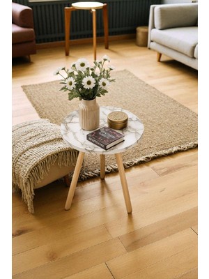 Hesa Hesa yuvarlak Yan Sehpa Tekli