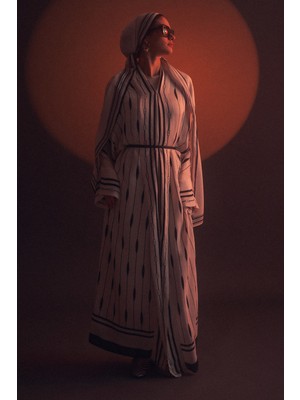 Carell Zyra Floş Abaya Krem