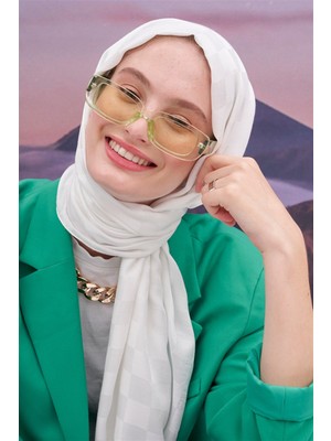 Carell Dama Jakar Italyan Ipekli Şal Ekru