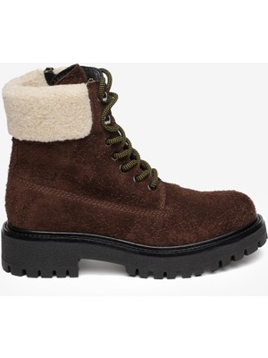 Greyder Kadın Kahverengi Hakiki Deri Military Bot 5K2UB35341