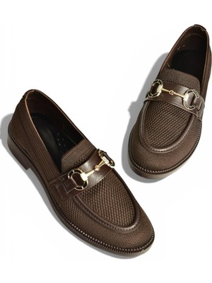 Fox Shoes Y330722104 Kahverengi Triko Kumaş Toka Detaylı Günlük Kadın Ayakkabı