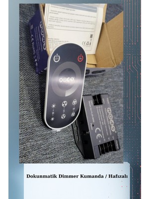 Dokunmatik Dimmer Kumanda 36A LED Şerit Işık Kontrol Ünitesi /1 Adet