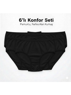 Woan 6’lı Bayan Külot Seti Pamuklu Nefes Alan Kumaş