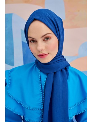 Carell Lien Örme Şal Indigo