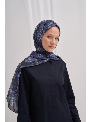 Carell Nilla Pamuklu Şal Mosaic Lacivert