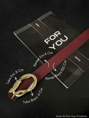 Fiori Yılan Tokalı Kadın Pantolon Kemeri, Ceket Kemeri, Elbise Kemeri, Gömlek Kemeri