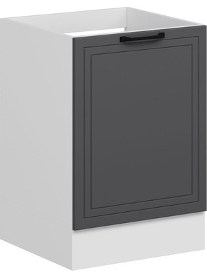 Alvinka Mutfak Modül Mbr_a Alt 1k 60CM Evye Dolap Beyaz Antrasit Suntalam