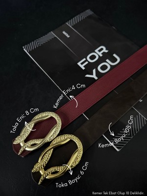 Fiori Yılan Tokalı Kadın Pantolon Kemeri, Ceket Kemeri, Elbise Kemeri, Gömlek Kemeri