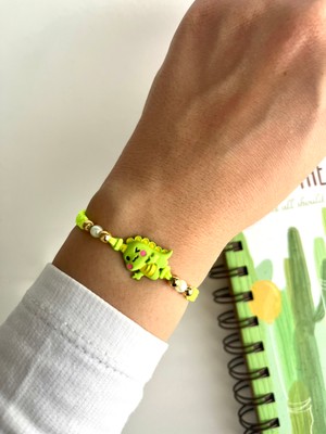 Fynbos Sevimli Dinazor Figürlü Incili Çocuk Bileklik