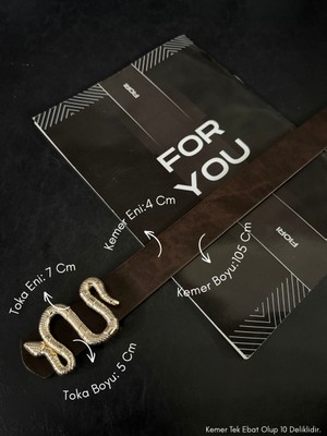 Fiori Yılan Tokalı Kadın Pantolon Kemeri, Ceket Kemeri, Elbise Kemeri, Gömlek Kemeri