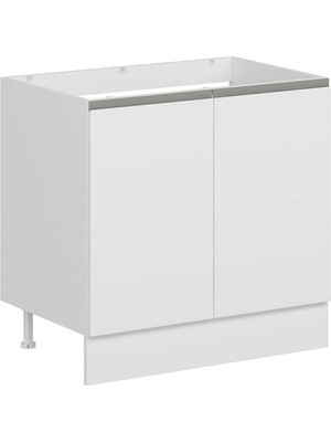 Alvinka Mutfak Modül Hg_j Alt 2k 90CM Evye Dolap Beyaz Beyaz Suntalam