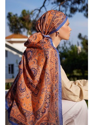 Carell Sunset Blaze Turuncu Comfy Ipek Şal