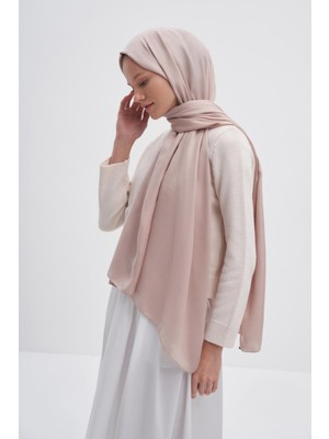 Carell Şantuk Çift Taraflı Ipekli Şal Krem