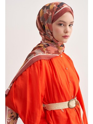 Carell Brush Gül Kurusu Vela Floş Şal