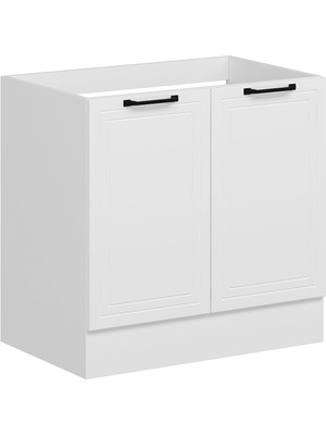 Alvinka Mutfak Modül Mbr_a Alt 2k 90CM Evye Dolap Beyaz Beyaz Suntalam