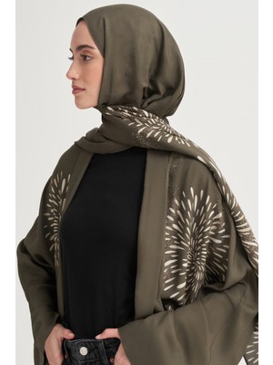Carell Lumira Monogram Floş Şal Haki