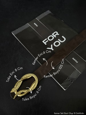 Fiori Yılan Tokalı Kadın Pantolon Kemeri, Ceket Kemeri, Elbise Kemeri, Gömlek Kemeri