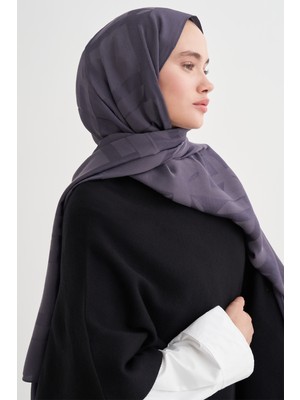 Carell Geometrik Desen Liora Pamuk Şal Füme