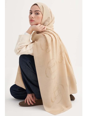 Carell Aura Desen Rina Floş Jakar Şal Bej