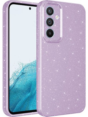 Subutu Galaxy S25 Fe Kılıf Kamera Korumalı Simli Lüks Zore Koton Kapak - Lila
