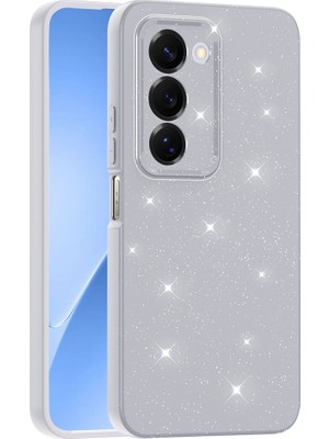 Subutu Redmi 15 Kılıf Kamera Korumalı Simli Lüks Zore Koton Kapak - Beyaz