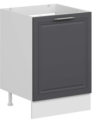 Alvinka Mutfak Modül Mbr_c Alt 1k 60CM Evye Dolap Beyaz Antrasit Suntalam