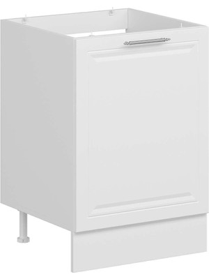 Alvinka Mutfak Modül Mbr_c Alt 1k 60CM Evye Dolap Beyaz Beyaz Mdf