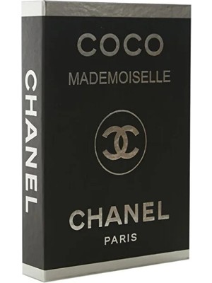 Rawliving Coco Chanel Siyah Gümüş Dekoratif Kitap Kutusu