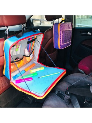 Esta Rubon Çocuk Aktivite Çantası Her Arabaya Uyumlu Seyahat Faaliyet Çantası Tablet Bölmeli