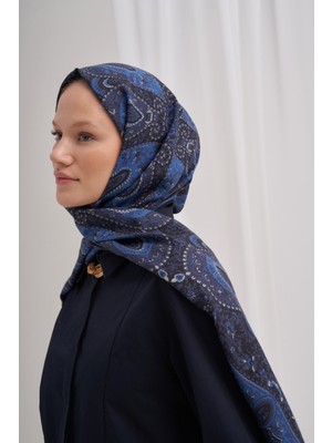 Carell Sunset Indigo Comfy Ipek Şal