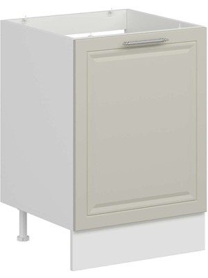 Alvinka Mutfak Modül Mbr_c Alt 1k 60CM Evye Dolap Beyaz Kumtaşı Mdf