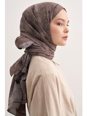 Carell Floral Vizon Vela Floş Şal