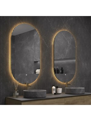 PremiumPort Dokunmatik Sensörlü Trafolu Ledli Banyo Aynası, Şık ve Fonksiyonel Tasarım