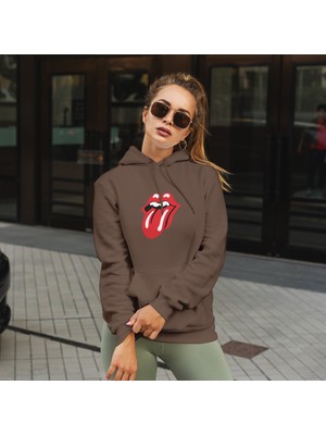 The Lucid Lab The Rolling Stones Oversize Hoodie - Kahverengi