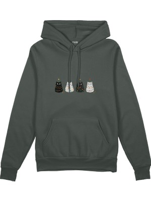 The Lucid Lab Twinkle Puffy Cats Oversize Hoodie - Antrasit