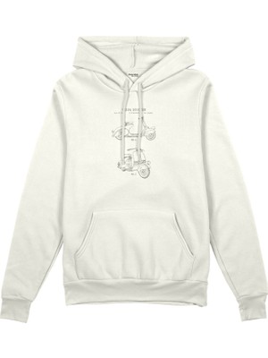 The Lucid Lab Vespa Oversize Hoodie - Beyaz