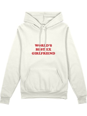 The Lucid Lab World’s Best Ex Girlfriend  Oversize Hoodie - Beyaz