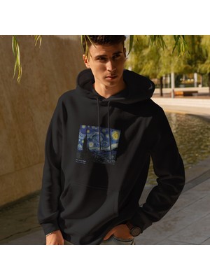 The Lucid Lab The Starry Night Oversize Hoodie - Siyah
