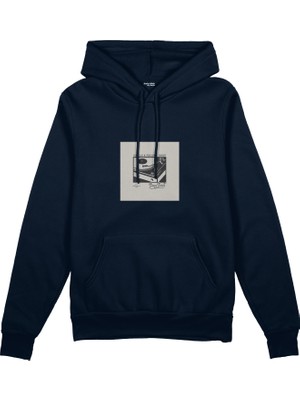 The Lucid Lab Vinyl Dreams  Oversize Hoodie - Lacivert