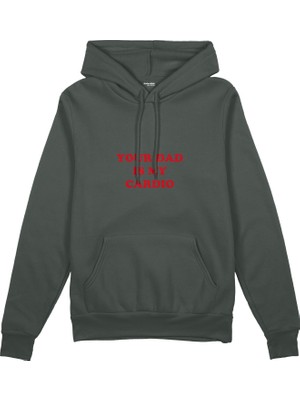 The Lucid Lab Your Dad Is My Cardio  Oversize Hoodie - Antrasit