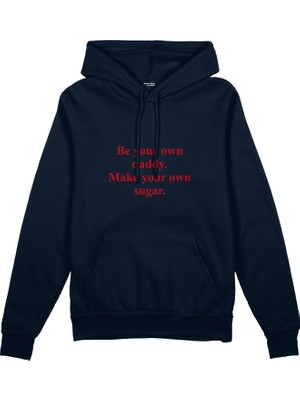 The Lucid Lab Be Your Own Daddy Make Your Own Sugar  Oversize Hoodie - Lacivert
