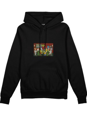 The Lucid Lab Champions League Poker  Oversize Hoodie - Siyah