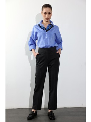 5in1Canpolat Antrasit Beli Lastikli Cigarette Pantolon 00191