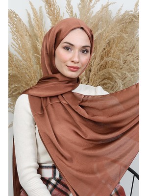Giza Store Inci Saten Şal Açık Kahve