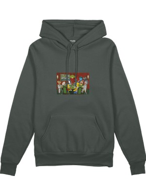 The Lucid Lab Champions League Poker  Oversize Hoodie - Antrasit