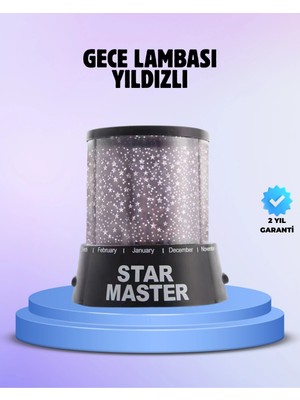 VeraGlobe Buğz Odayı Yıldızlarla Dolduran Galaxy Efektli LED Projektör Işık