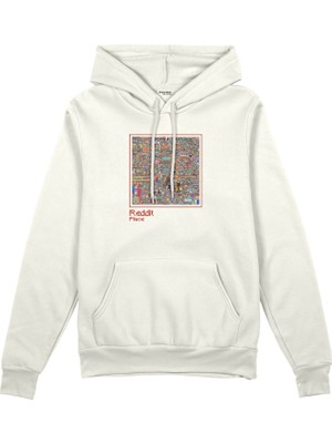 The Lucid Lab Reddit Place Oversize Hoodie - Beyaz